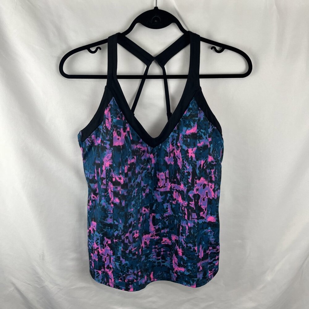 Nike NWT Multicoloured Splashy Tankini Top Women's Size L